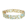 Aquamarine & Diamond Link Bracelet in 14K Yellow Gold