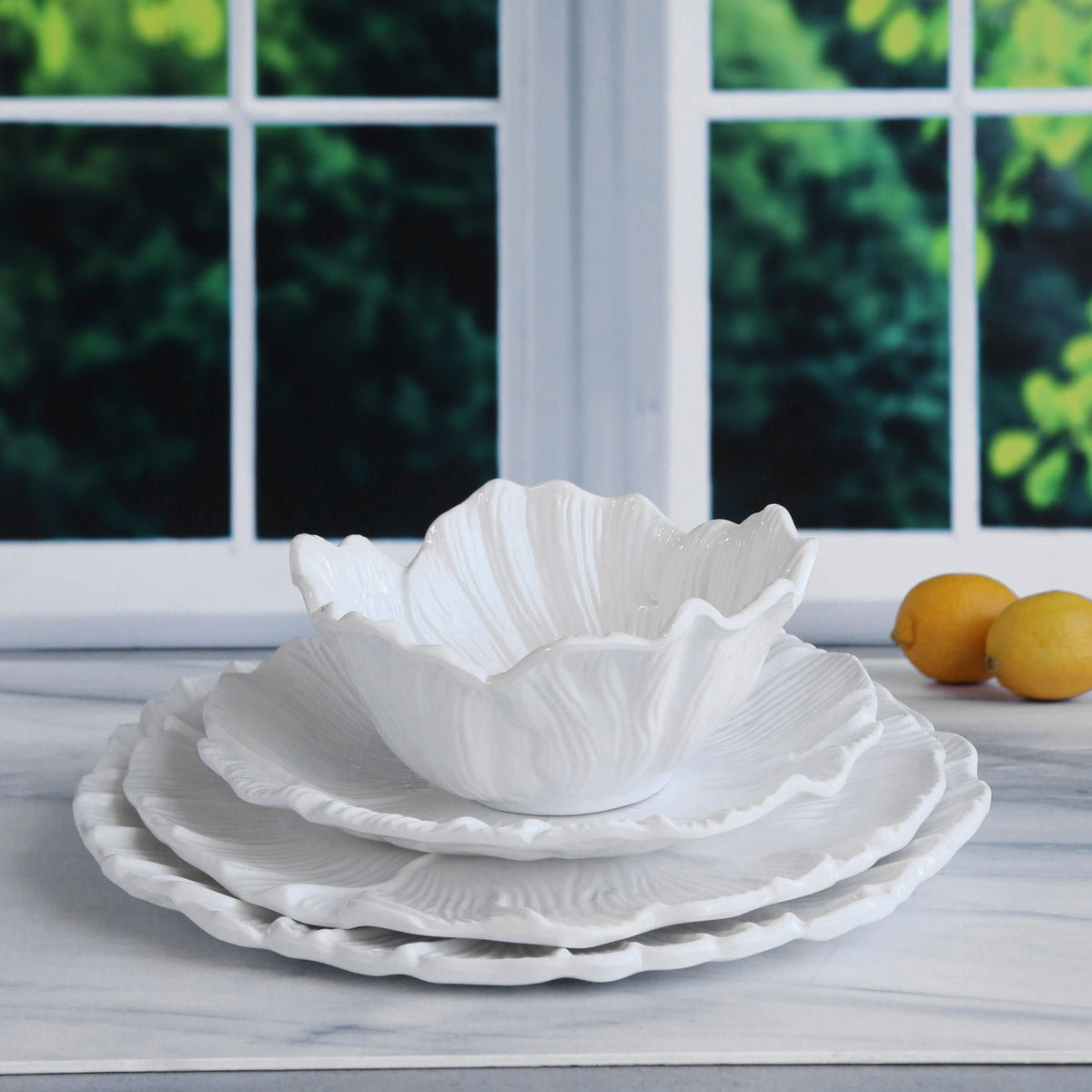 VIDA Lettuce Charger Set of 4 (White)