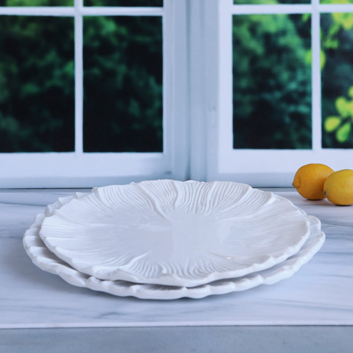 VIDA Lettuce Dinner Plate Set of 4 (White)