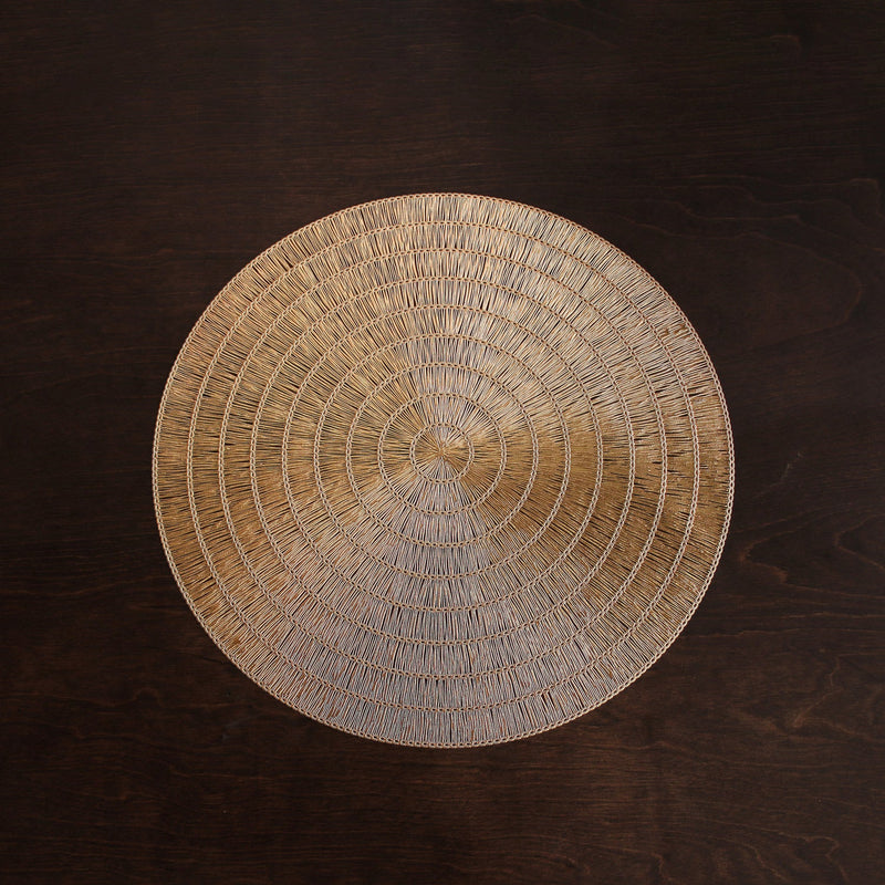 VIDA Basketweave Round Placemat (set of 4)