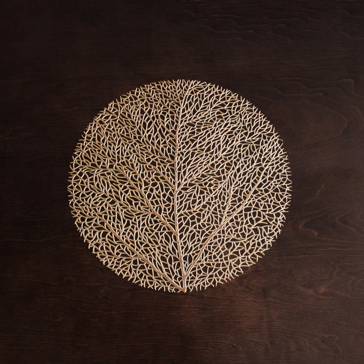 VIDA Coral Round Placemats (Gold)