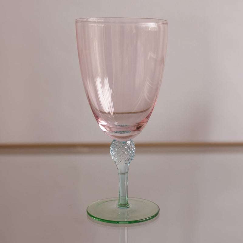 GLASS Aquarelle Wine (or All Purpose) Glass Set of 4 (Multi)  12 fl oz