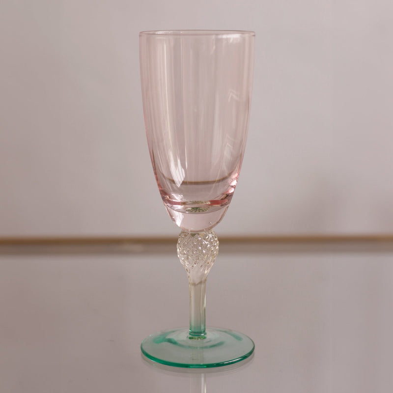 GLASS Aquarelle Flute Set of 4 (Multi)  10 fl oz