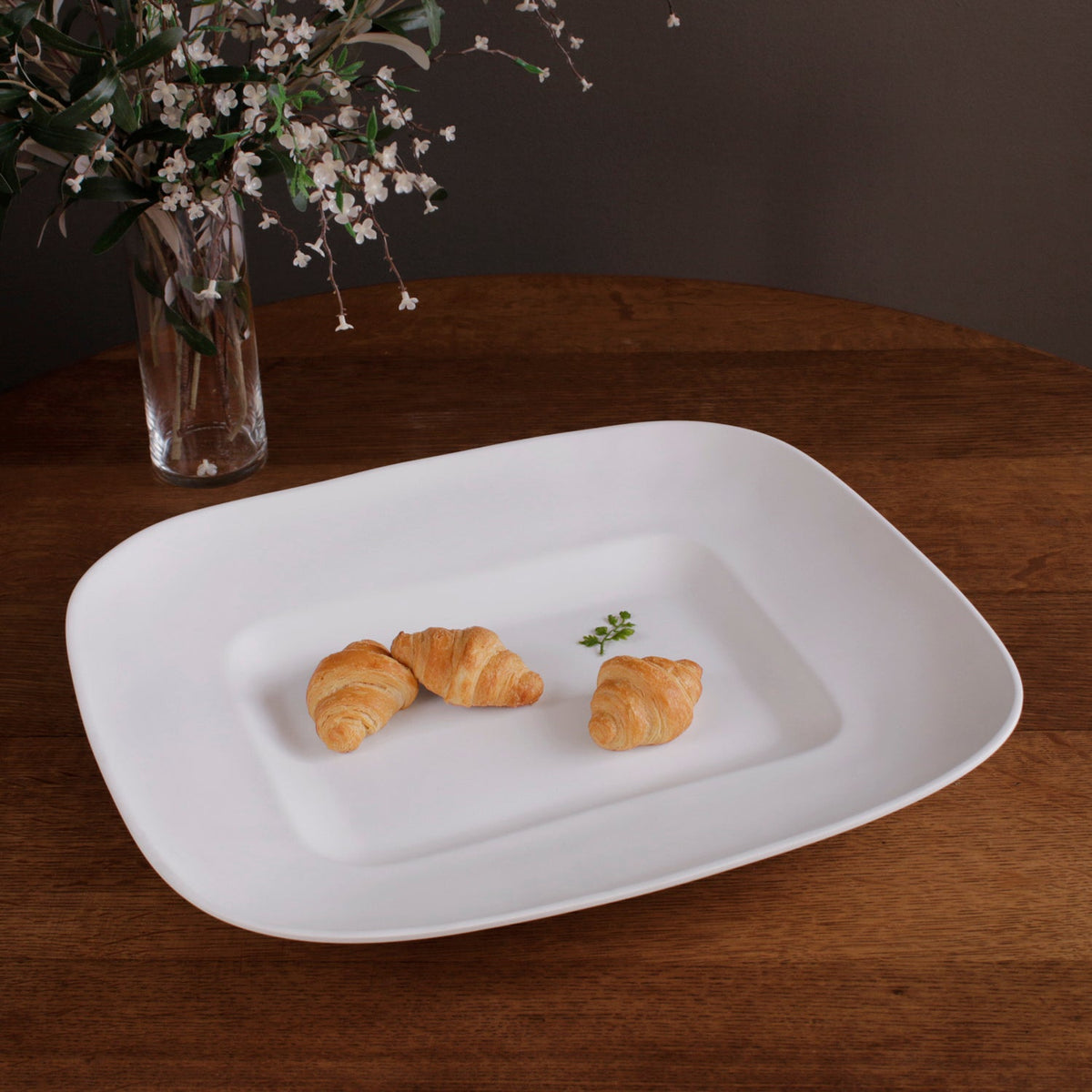 VIDA Nube Extra Large Rectangle Centerpiece (White)