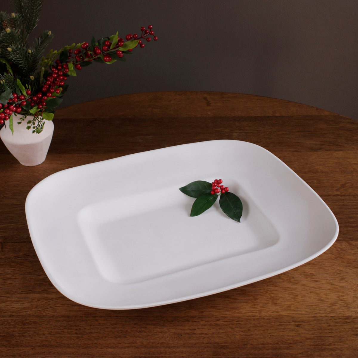 VIDA Nube Extra Large Rectangle Centerpiece (White)