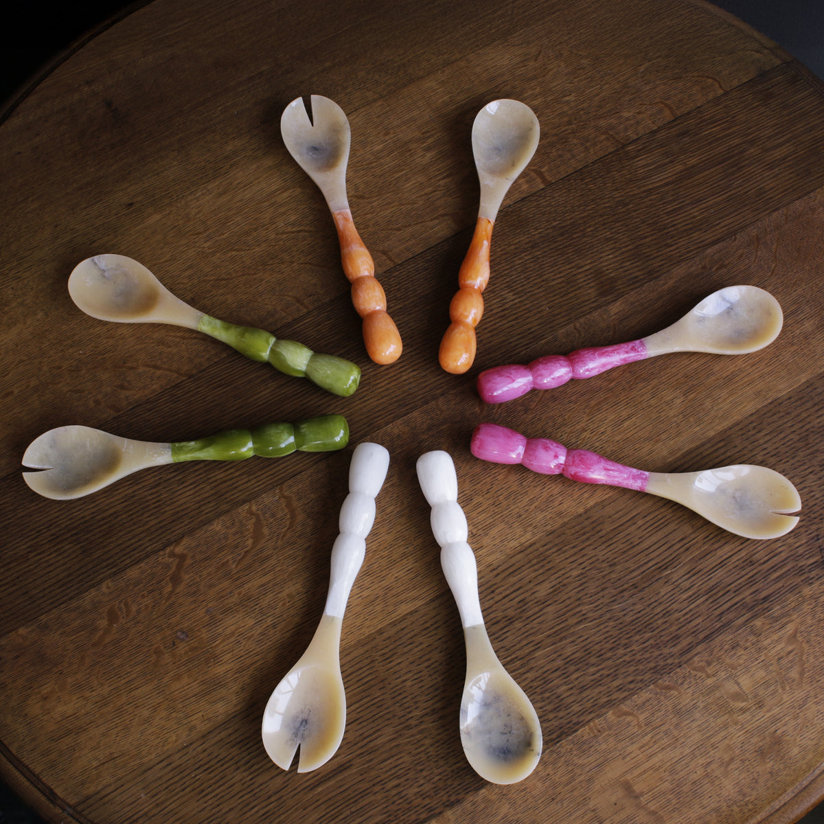 RESIN Rio Bubble Salad Servers (Pink)