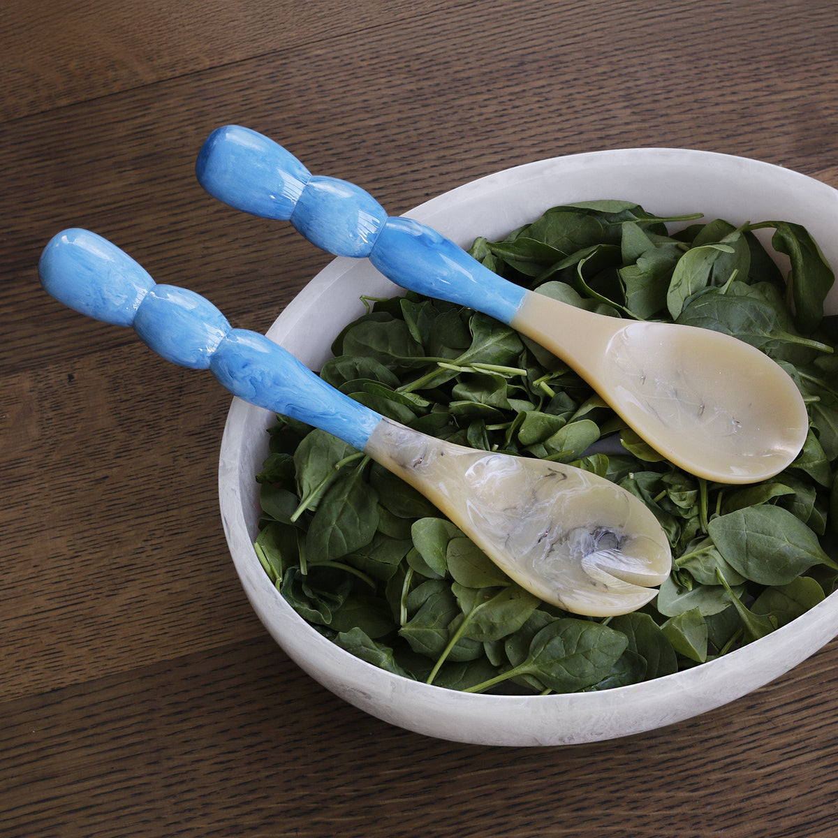 RESIN Rio Bubble  Salad Servers (Blue)