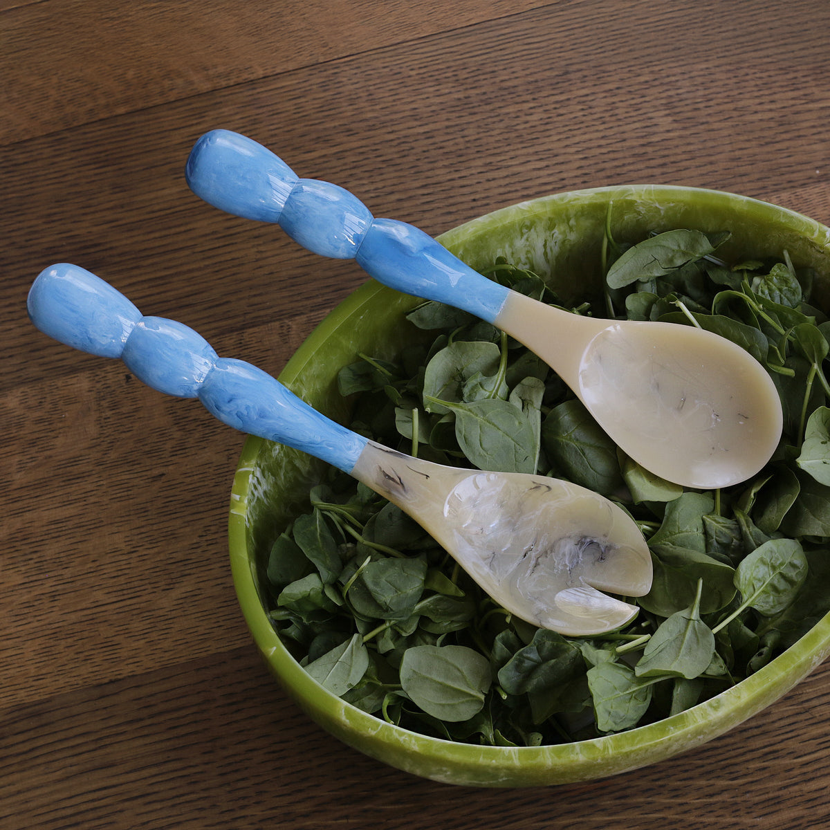 RESIN Rio Bubble  Salad Servers (Blue)