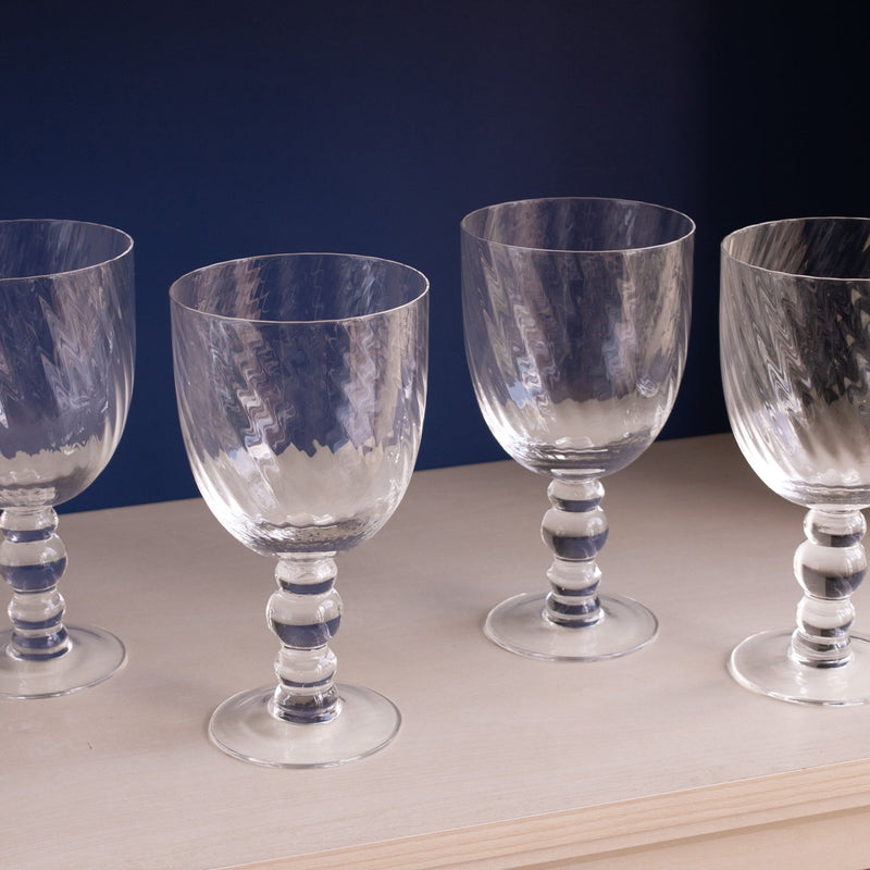 GLASS French Swirl All Purpose Set of 4 (Clear) 20 fl oz