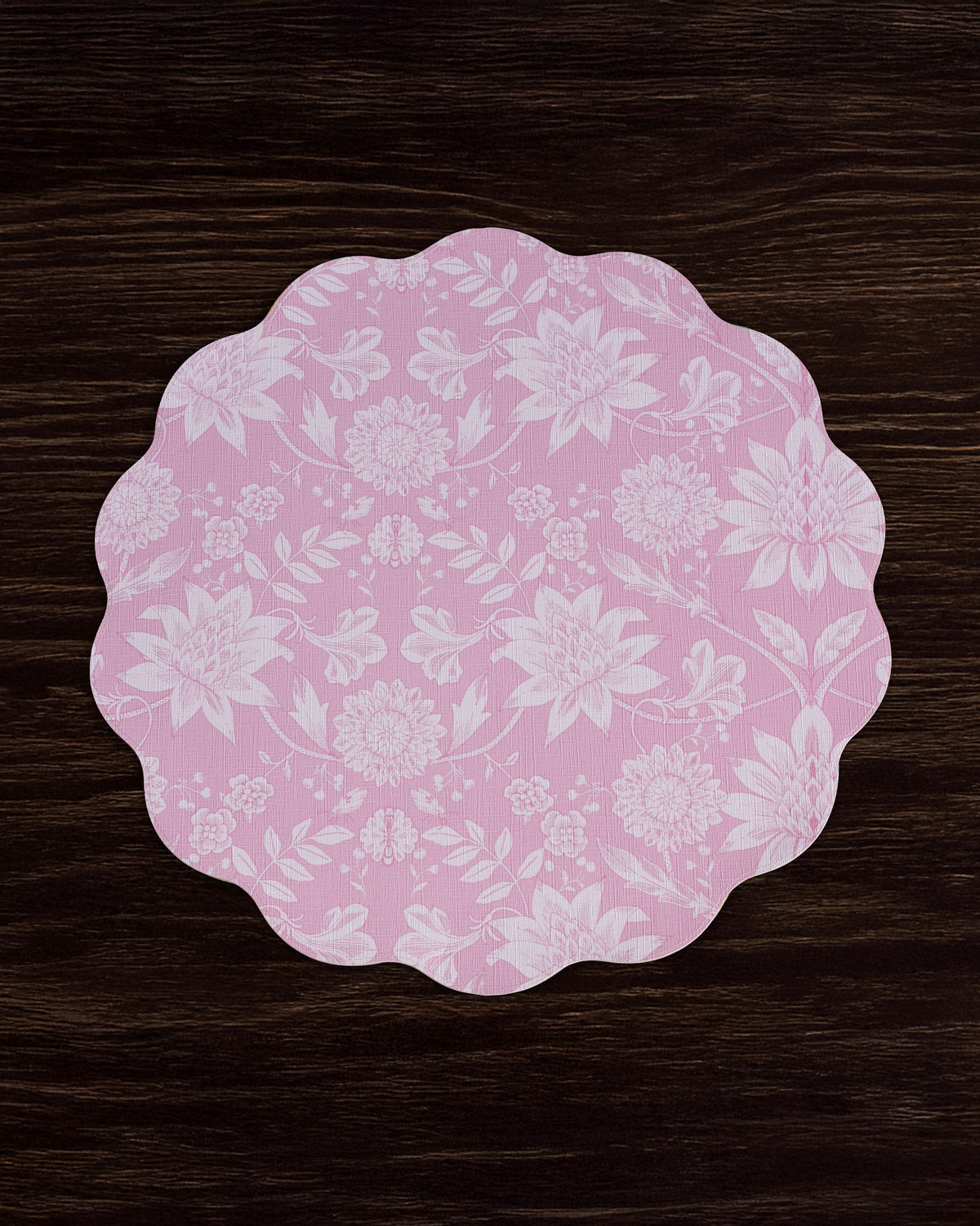 VIDA Butterfly Garden & Flowers Reversible  Round Placemats Set of 4 Pastel