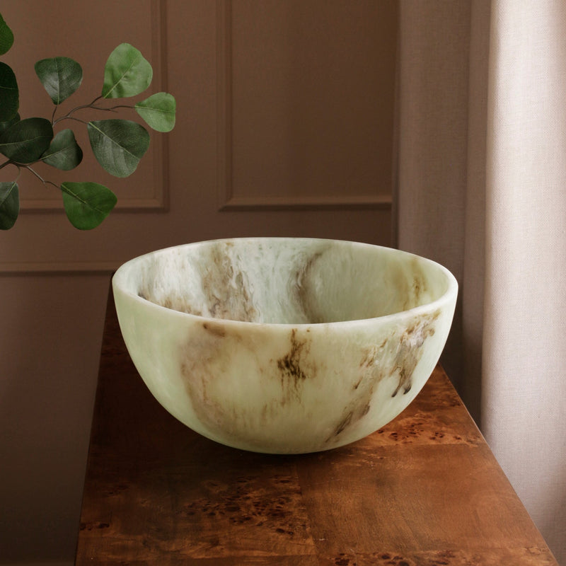 RESIN Giada Large Bowl Jade Swirl