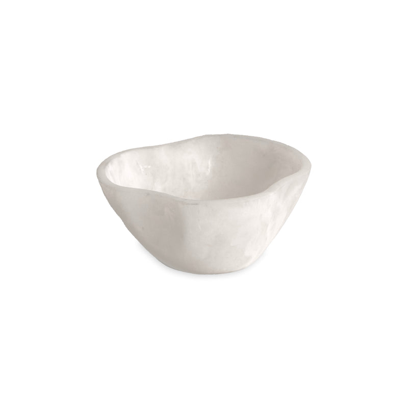 RESIN Sorbet Mini Wavy Round Bowl Coconut