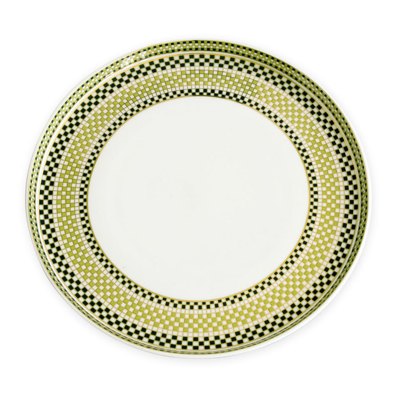 CERAMIC Ravenna Dinner Plate Set of 4 Green & Gold
