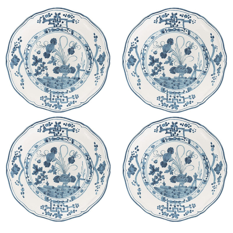 VIDA Faenza Appetizer Plate Set of 4 (Blue and White)