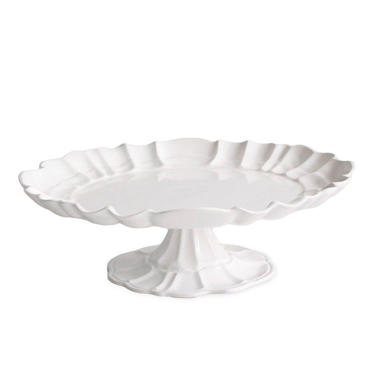 VIDA Tuscany Pedestal Cake Plate (White)