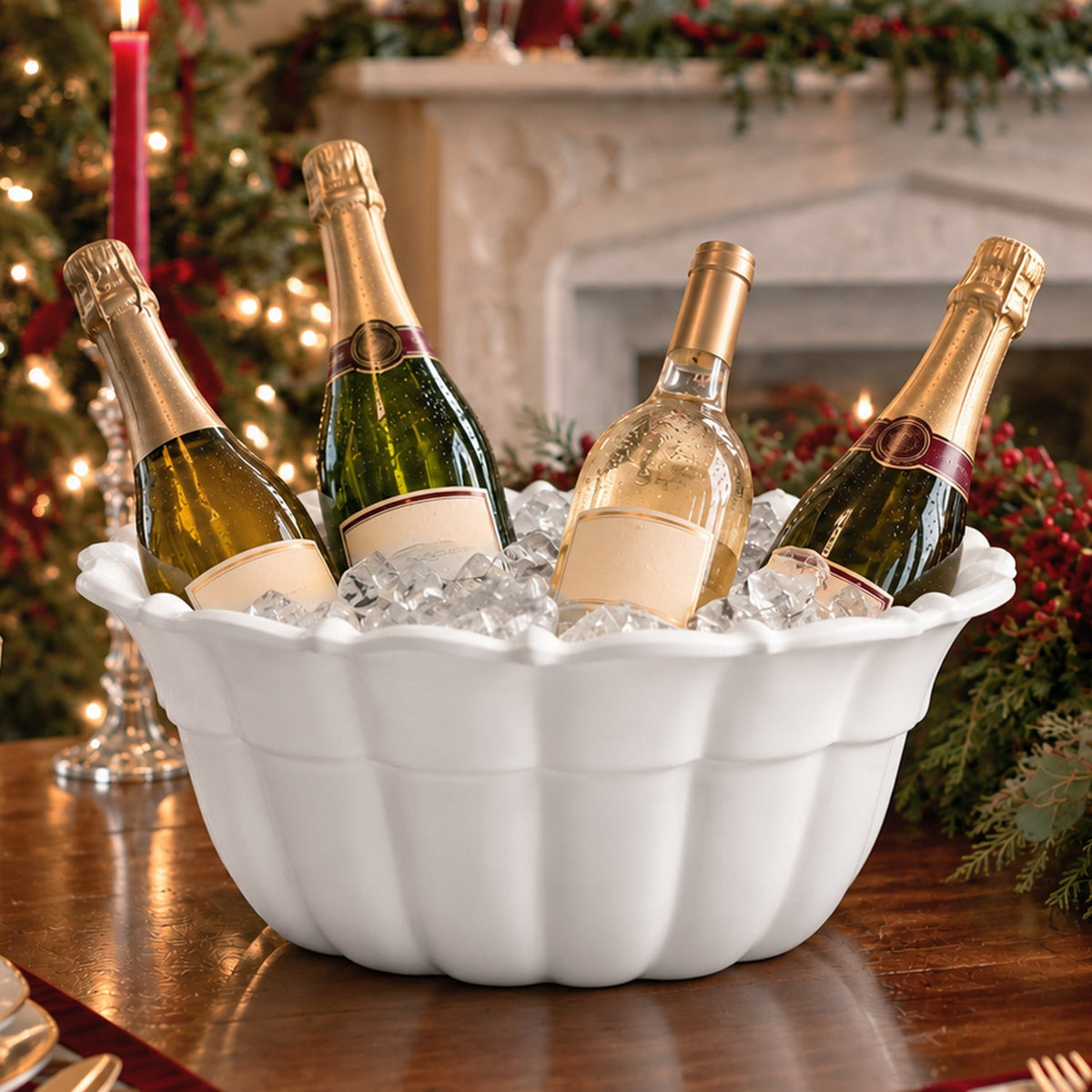 VIDA Tuscany Extra Large Centerpiece/Punch Bowl (White)
