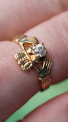 14K Claddagh with Diamond Ring