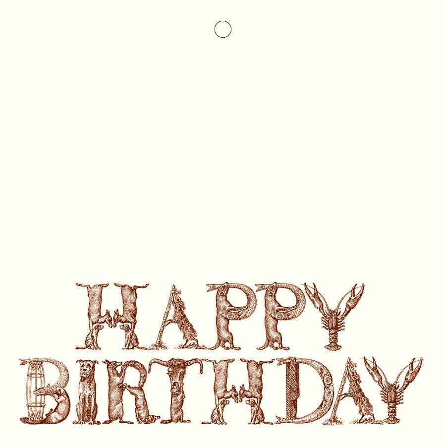 Happy Birthday Animals Gift Tags