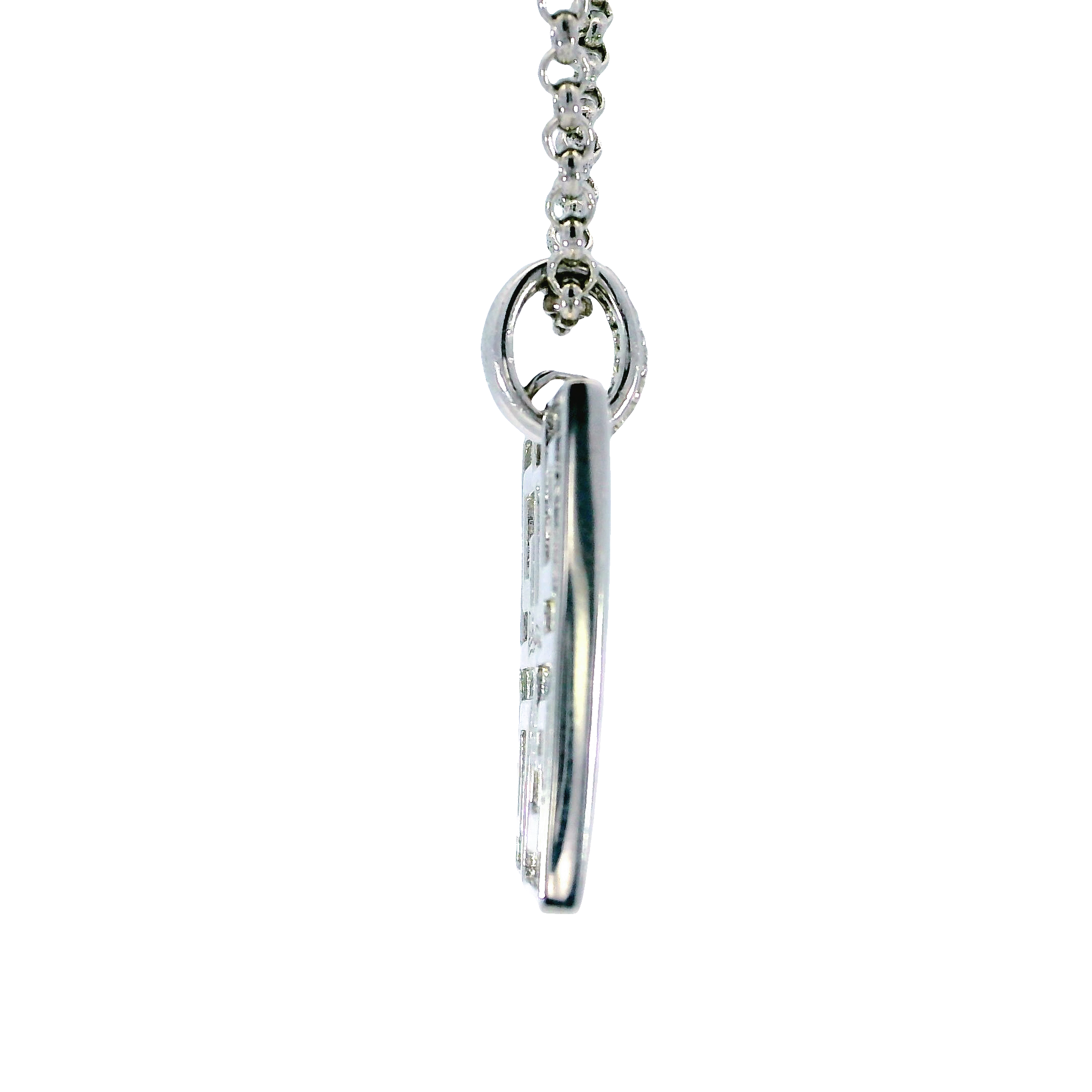 Greek Key Mother of Pearl Geometric Pendant
