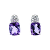 Violet Bloom Amethyst Earrings in Sterling Silver