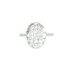 14K White Gold Diamond Oval Cluster Ring