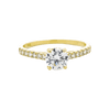 14K Yellow Gold Cubic Zirona Engagement Ring