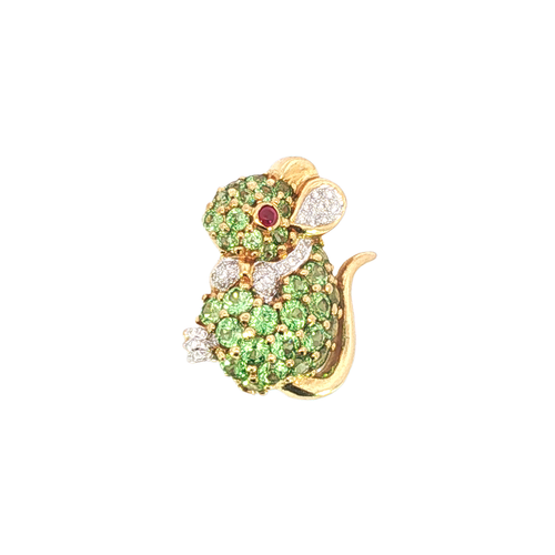 Estate 18K Garnet Brooch / Pin | Carroll's