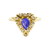 14K Yellow Gold Tanzanite & Diamond Ring
