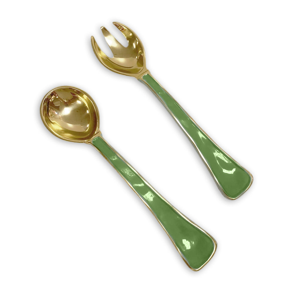 ENCANTO Soho Salad Servers Leaf Green