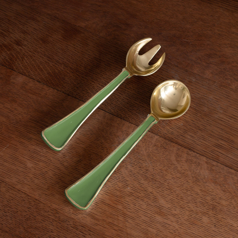 ENCANTO Soho Salad Servers Leaf Green