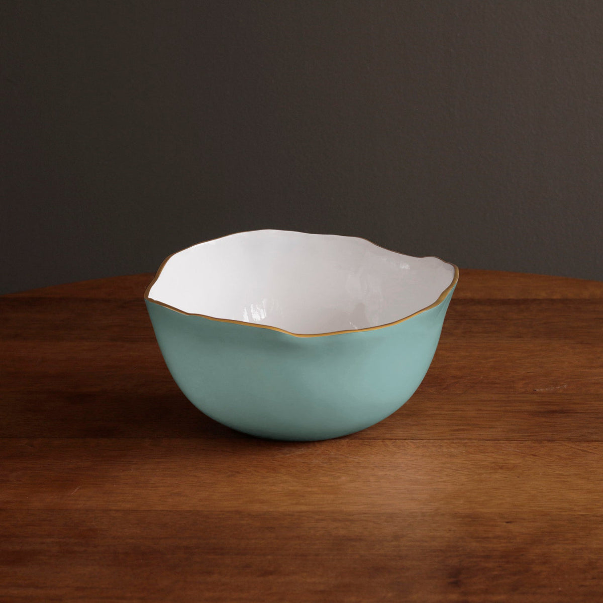 ENCANTO Osaka Large Bowl (Turquoise and White)