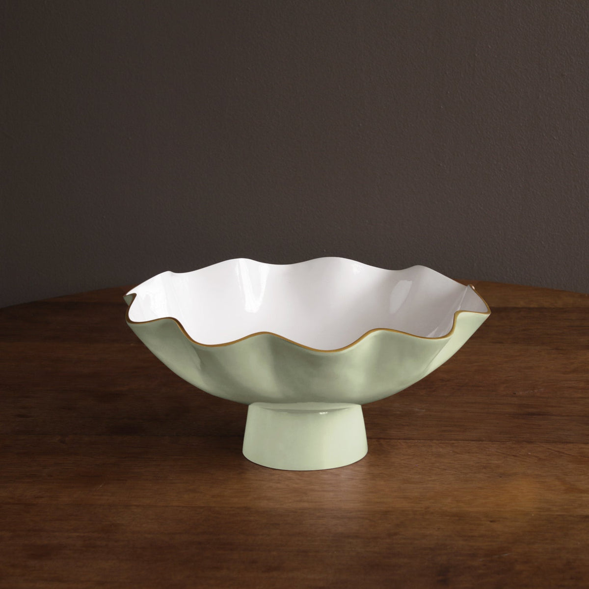ENCANTO Carola Large Pedestal (Pistachio and White)