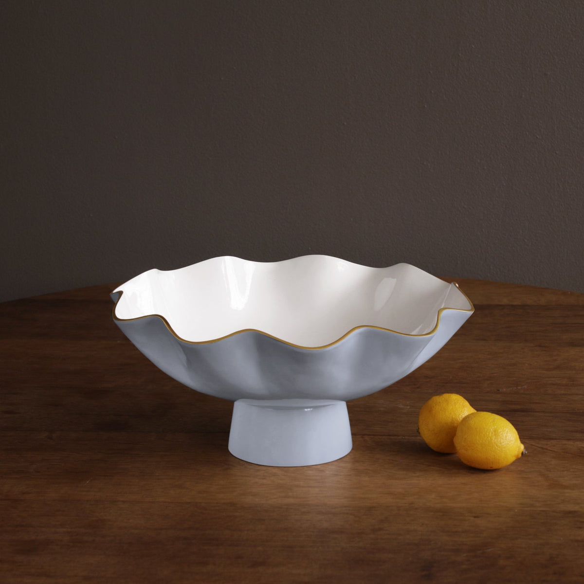 ENCANTO Carola Large Pedestal (Periwinkle and White)