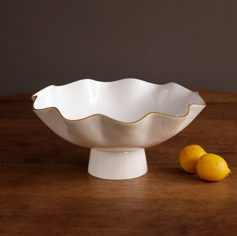 ENCANTO Carola Large Pedestal (Cream and White)