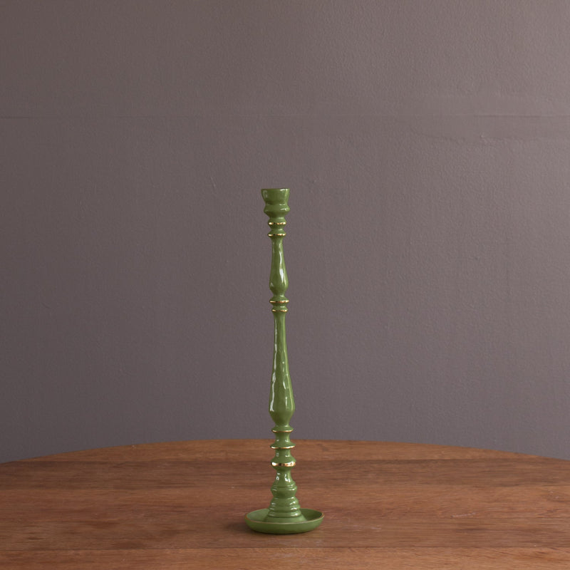 ENCANTO Crosby Medium Candlestick Holder (Leaf Green)