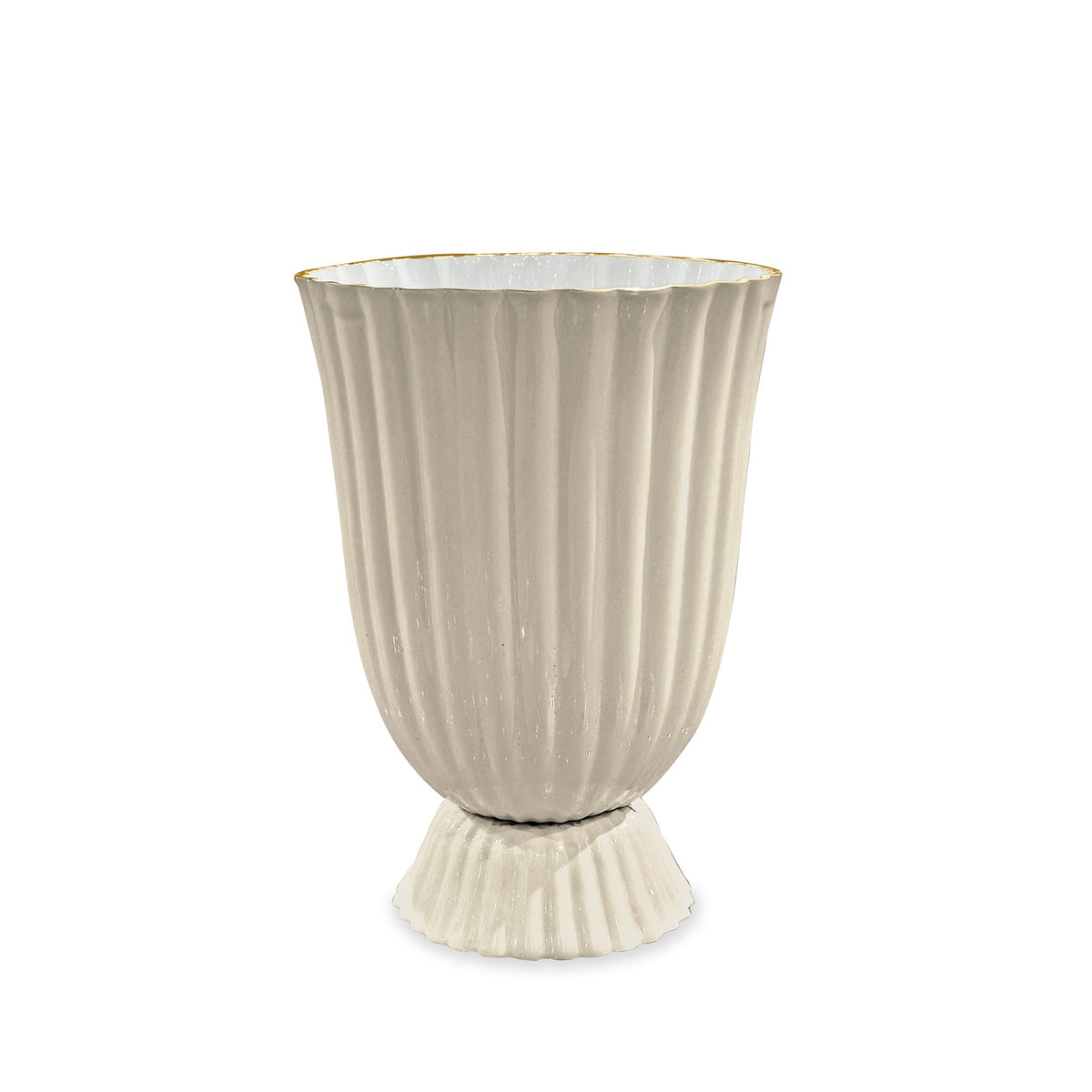 ENCANTO Vienna Large Vase (Cream and White)