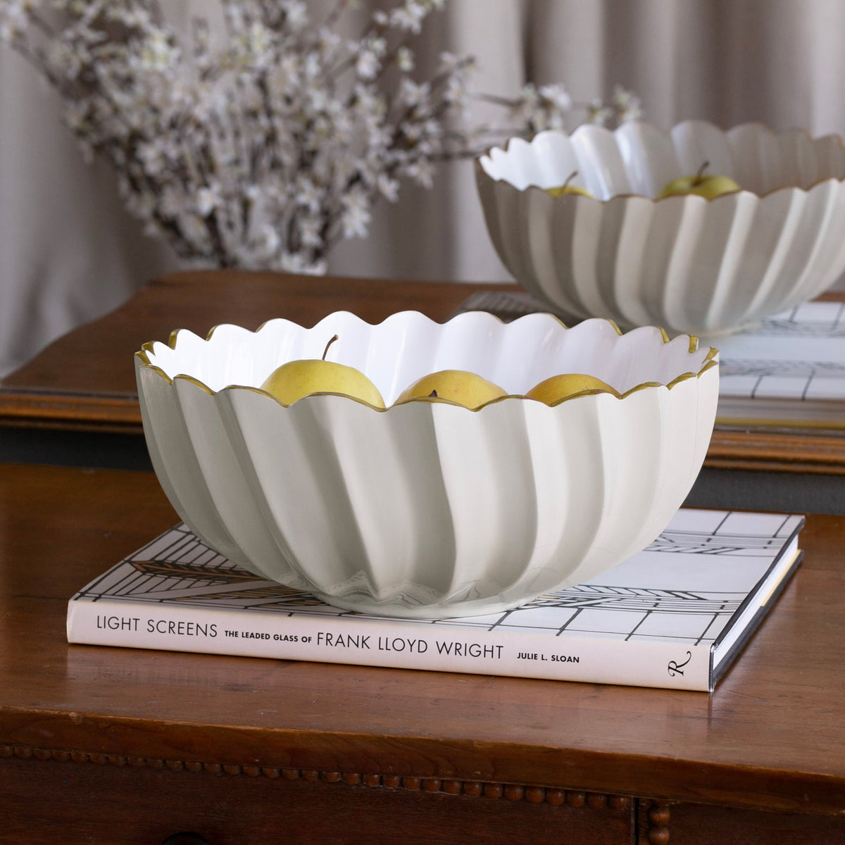 ENCANTO Orlando Medium Bowl (Cream and White)