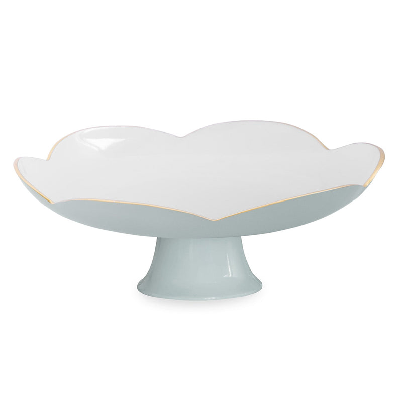 ENCANTO Amelia Pedestal Cake Plate Slate and White