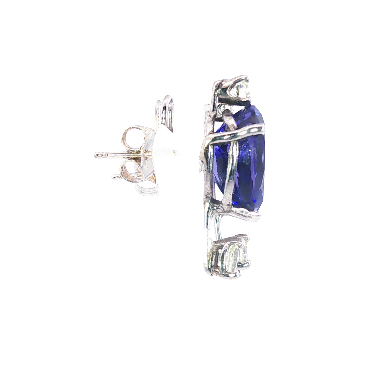 Estate 14K Tanzanite Earrings | Carroll's (view 4)