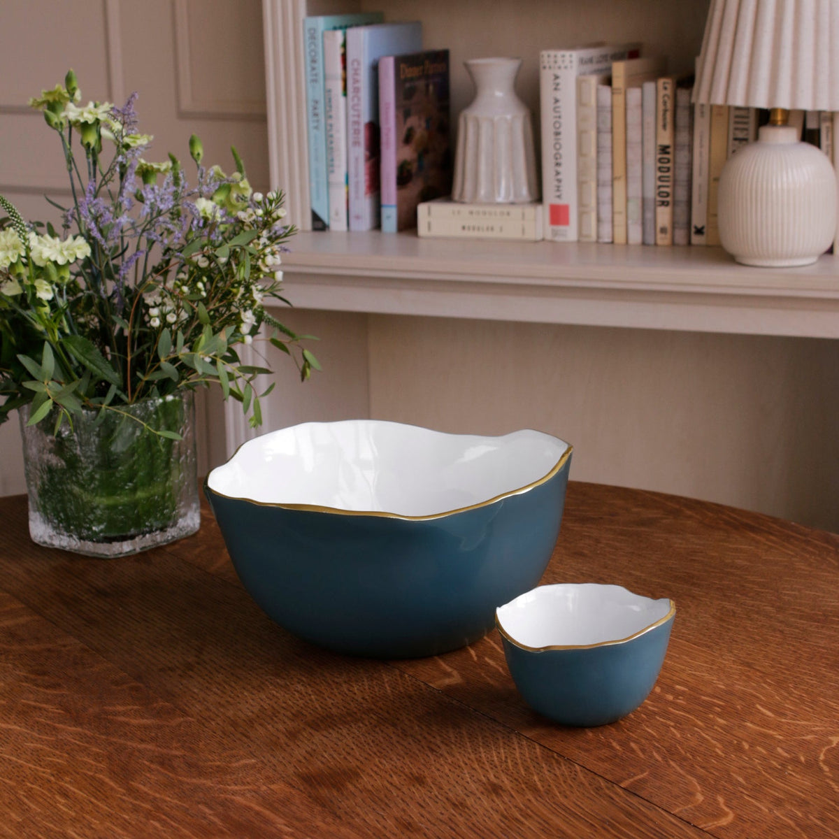 ENCANTO Osaka Large Bowl Midnight & White