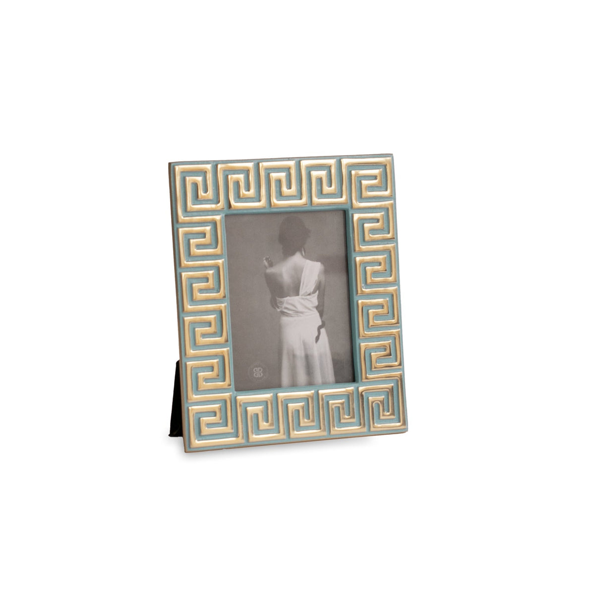 ENCANTO Greek Key Frame 4 x 6  (Turquoise)