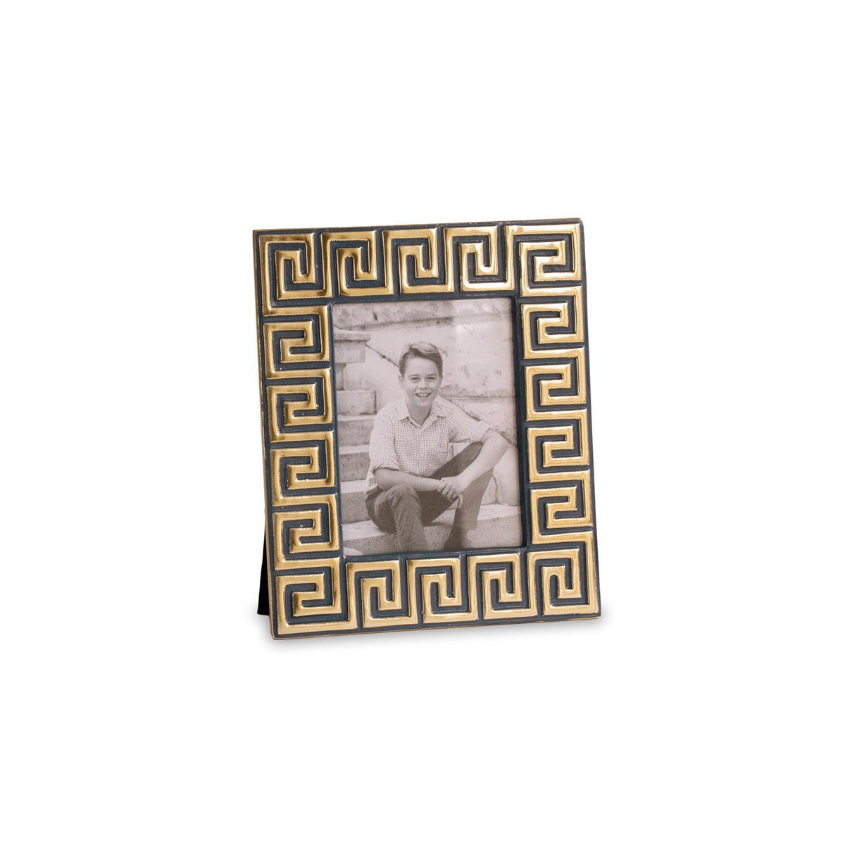 ENCANTO Greek Key Frame 4 x 6  (Midnight)