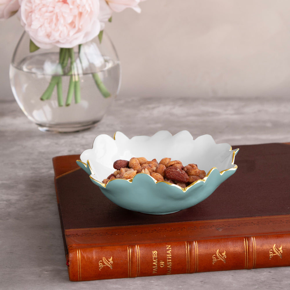 ENCANTO Colette Mini Bowl (Turquoise and White)