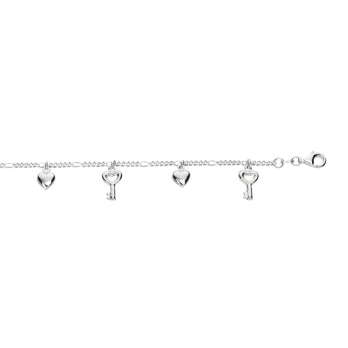 925 White Silver Anklets | Carroll's