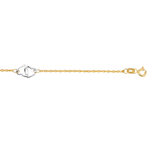 14K Two-Tone Gold Anklets | Carroll's
