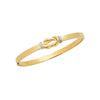 14K Two-Tone Gold Knot Bangle Bracelet