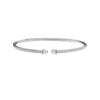 14K White Gold 3mm Tubogas Bangle Bracelet