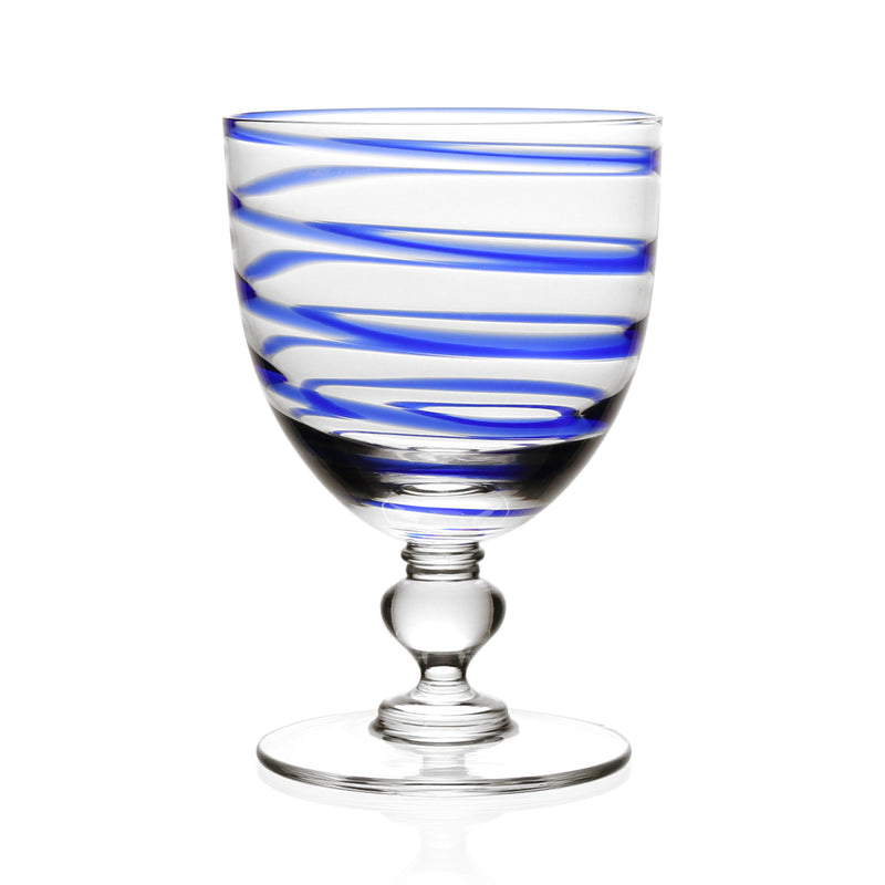 William Yeoward Crystal Bella Blue Goblet Set of 2