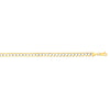 14K Yellow Gold 3.6mm White Pave Curb Chain Necklace