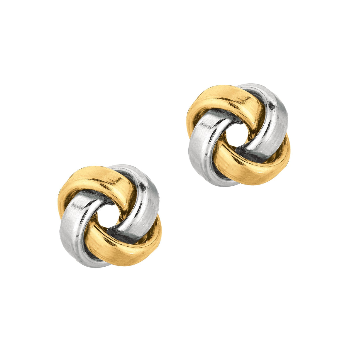 14K Two-Tone Gold Earrings | Carroll's